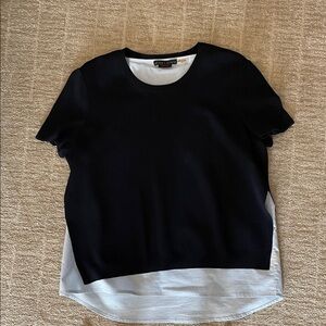 Alice + Olivia Two-Tone Short Sleeve Top